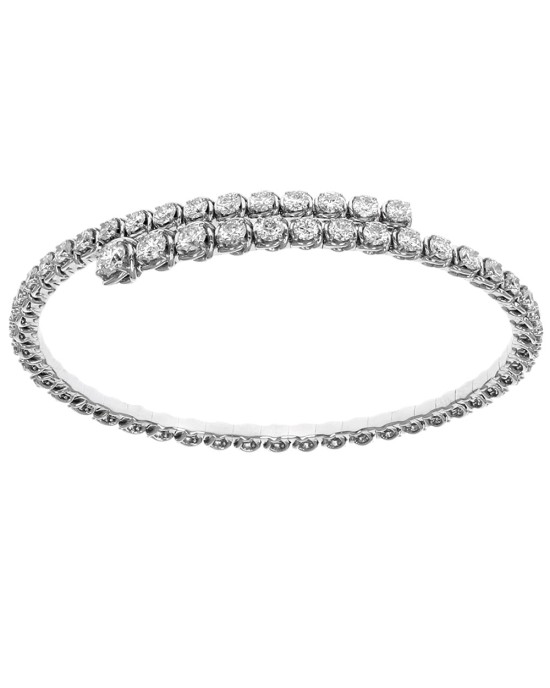 A. Link Diamond Flexible Bypass Wrap Bracelet